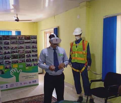 NEBOSH Virtual Reality headset for learner support